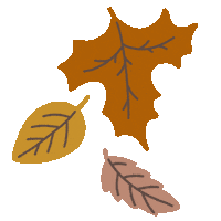 Autumn Leaves Halloween Sticker