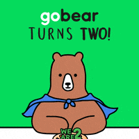 gobear party cartoon birthday cake GIF