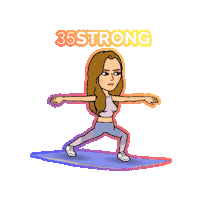 35StrongLLC workout strong yoga sweat Sticker