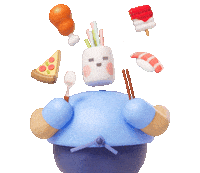 Hungry Illustration Sticker by hyundailivart