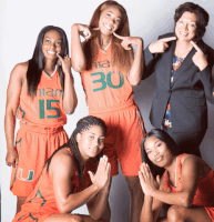 caneswbbseniorday GIF by Miami Hurricanes