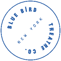 bluebirdtheatreco blue new york stamp bluebird Sticker