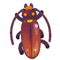 Sorry Bug Sticker by pikaole
