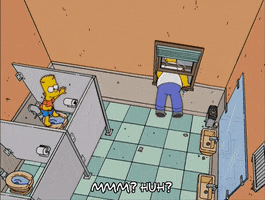 homer simpson hiding GIF