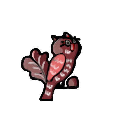 mardesalta giphyupload owl buho pluma Sticker