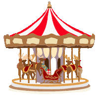 Christmas Carousel Sticker