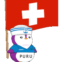 Wink Flag Sticker by Pudgy Penguins