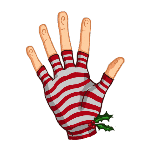 Give Me Five Christmas Sticker by Stickerpacks.design