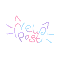 New Post Pastel Sticker