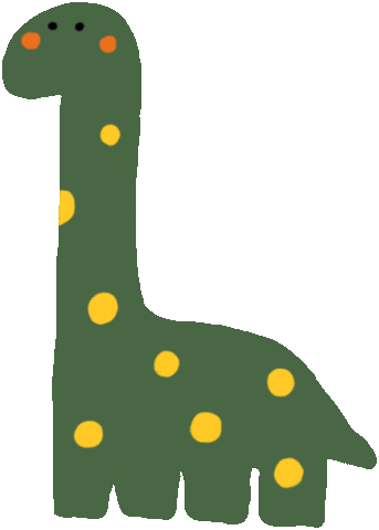wapaindewa dinosaur 恐龍 brontosaurus 瓦片的瓦 Sticker