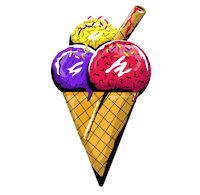 Hungry Ice Cream Sticker by Wonder & Render