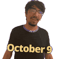 9 October Sticker