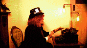 thebrassharpies rainbow surreal typing tesla GIF