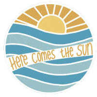 kfirstbrook beach doodle sunshine hand lettered Sticker
