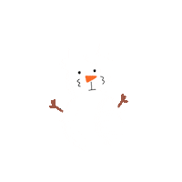 halomang snow snowman 눈사람 halomang Sticker