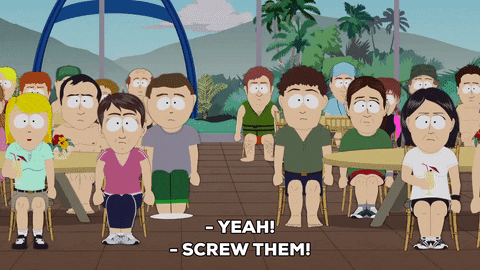 crowd anger GIF by South Park 