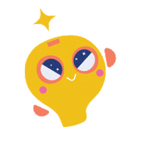 Happy Lightbulb Sticker