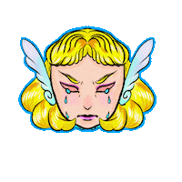 caann cry pop angel canser6 Sticker