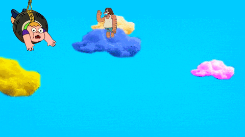 non è divertente tra le nuvole GIF by Cartoon Network EMEA
