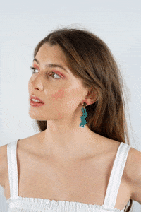LeighElizabethStudio model accessories earrings GIF