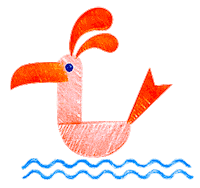 Water Bird Sticker by Griffographe