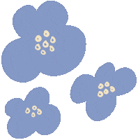 Taylarmade blue flowers floral patterns Sticker