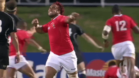 Happy Tonga Rugby GIF by Rugby World Cup