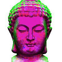 Buddha Head Sticker by GASLAMPKILLER