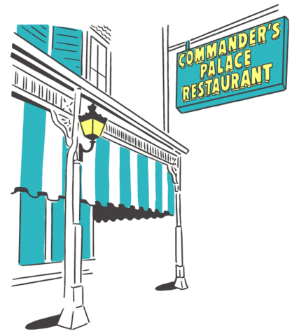 commanderspalace new orleans nola commanders garden district Sticker
