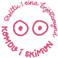 Bleikur Sticker by Helga Valdis   #krotdagsins