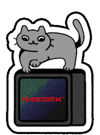 Sleepy Cat If I Fits Sticker by Sandisk