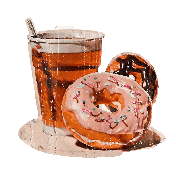 elistorycriativo donuts comer refrigerante refri Sticker