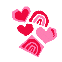 Pink And Red Love Sticker