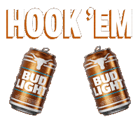 Texas Hook Em Sticker by Bud Light