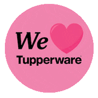 TupperwareTurkey love heart pink circle Sticker