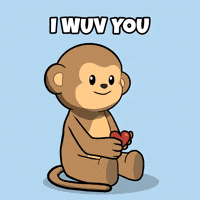 Love You Kiss GIF by Wise Monkey Meme