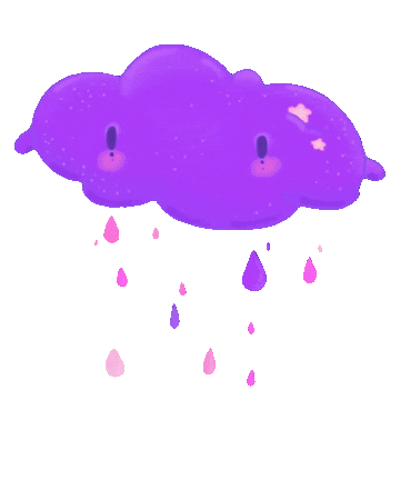 Sleepy Purple Rain Sticker
