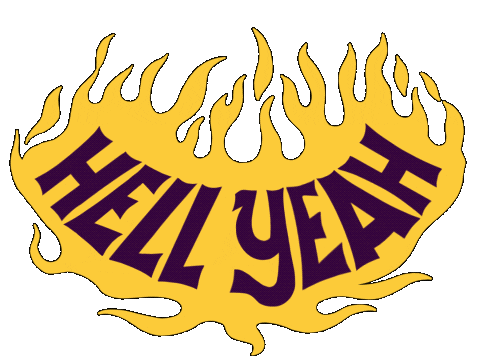 Hell Yeah Fire Sticker