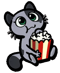 Cinema Eating Sticker by Créu Cat