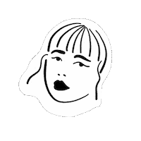 Girl Looking Sticker by Keva Epale