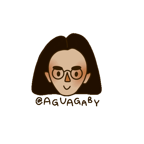 aguagaby-art giphyupload logo face aguagaby Sticker
