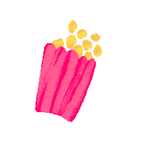 Movie Theatre Popcorn Sticker by Brooklyn Public Library