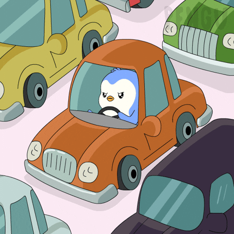 Driving Road Rage GIF by Pudgy Penguins