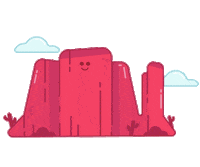 Red Rocks Sun Sticker by Nomadic Agency