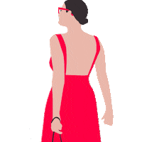 Fashion Woman Sticker by Veda Krumpe - Bought Red Handed