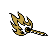 madebyjames hot fire burn match Sticker