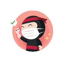 Stay Safe Ninja Van Sticker by ninjavanmalaysia