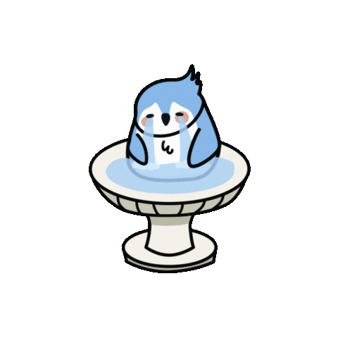 jeancreations cute sad crying bird Sticker