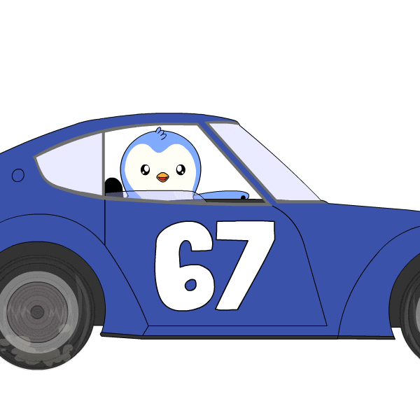 Drive By Car Sticker by Pudgy Penguins