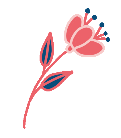 Sad Flower Sticker by cathykoronakis.design